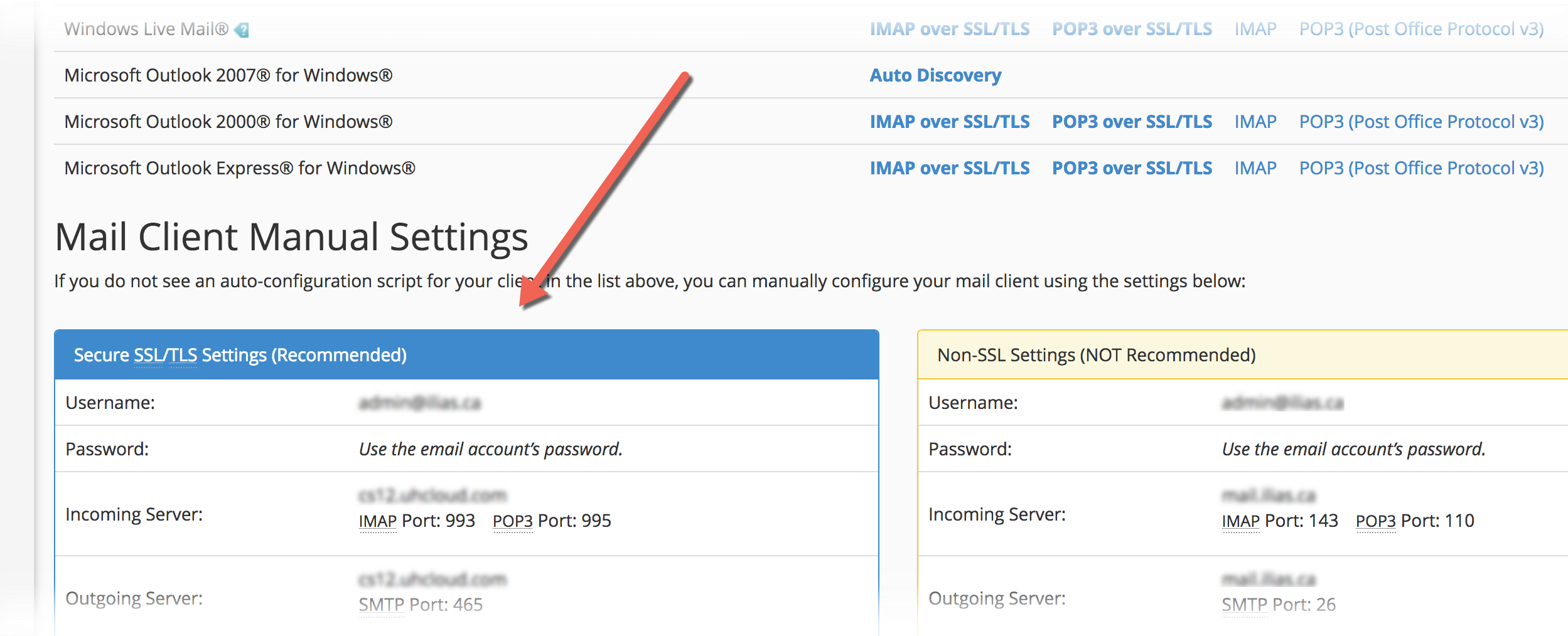 comcast email settings pop3 to imap