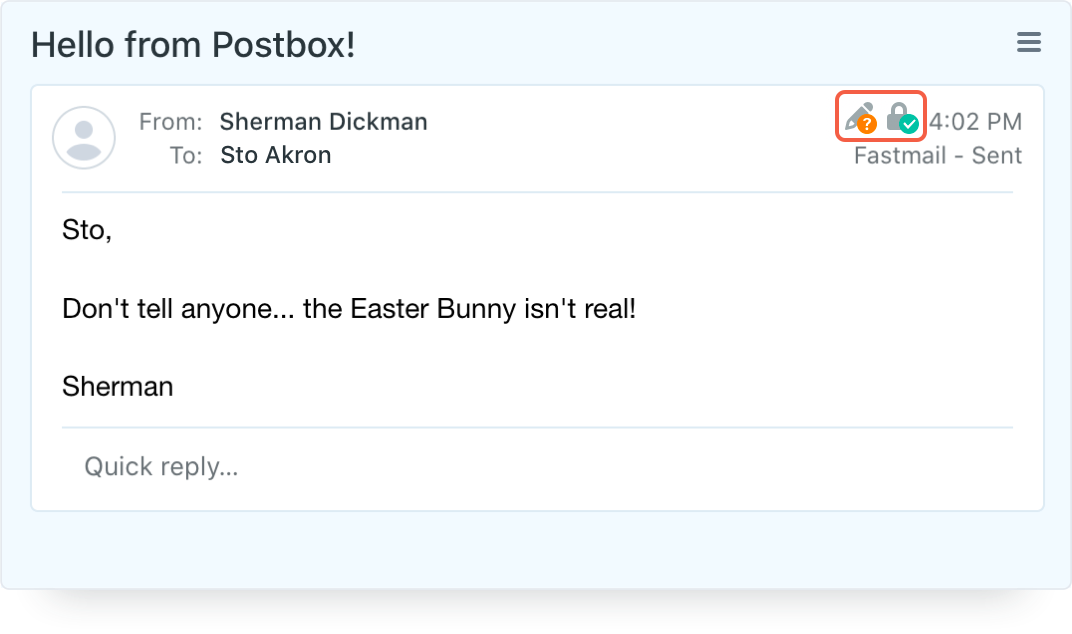 View an Encrypted Message in Postbox