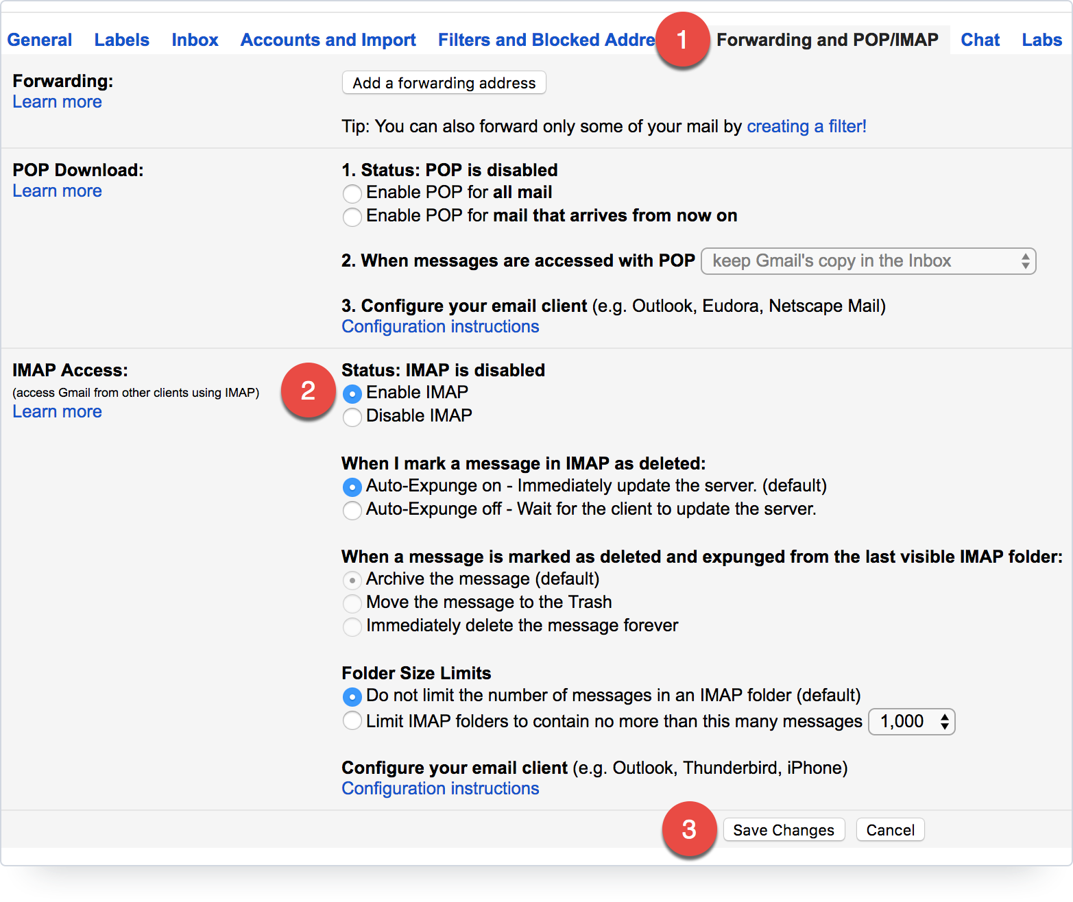 gmail setting for mac mail